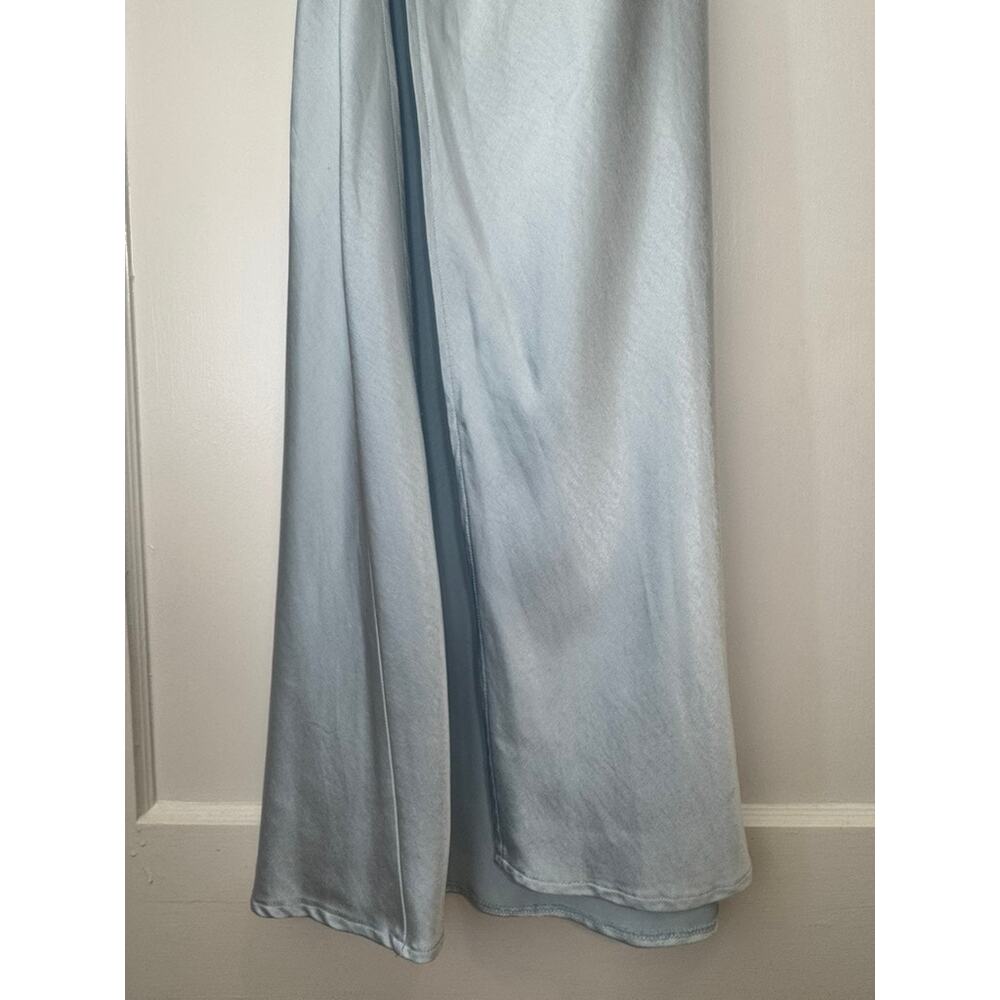 Princess Polly Icy Blue Satin Jazelle Maxi Dress Sz US6 Graduation Y2K Wedding - Picture 6 of 16